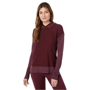 Smartwool Shadow Pine Hoodie Sweater Black Cherry Heather Womens | Small | NWT